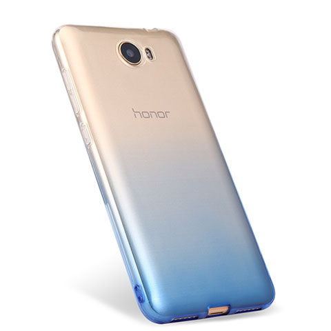 Funda Silicona Ultrafina Transparente Gradiente para Huawei Y5 II Y5 2 Azul