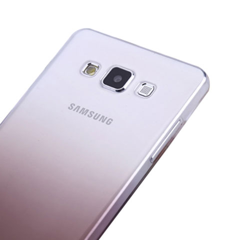 Funda Silicona Ultrafina Transparente Gradiente para Samsung Galaxy A5 Duos SM-500F Gris