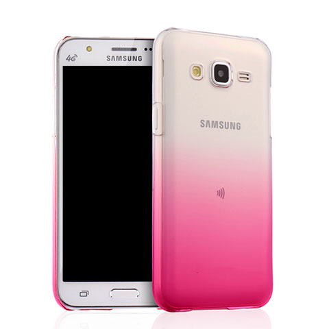 Funda Silicona Ultrafina Transparente Gradiente para Samsung Galaxy J5 SM-J500F Rosa