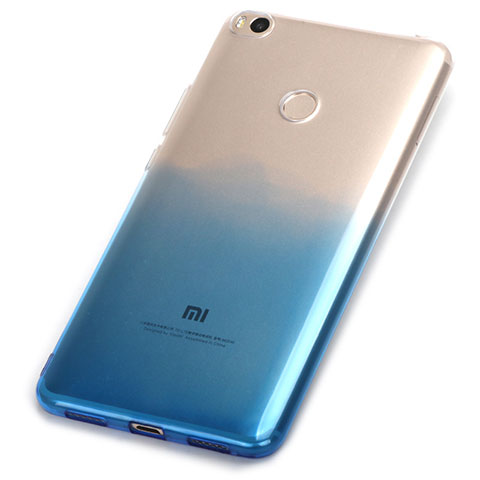 Funda Silicona Ultrafina Transparente Gradiente para Xiaomi Mi Max 2 Azul