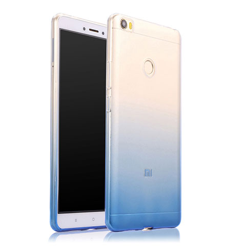 Funda Silicona Ultrafina Transparente Gradiente para Xiaomi Mi Max Azul