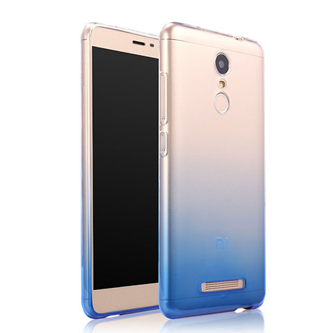 Funda Silicona Ultrafina Transparente Gradiente para Xiaomi Redmi Note 3 MediaTek Azul