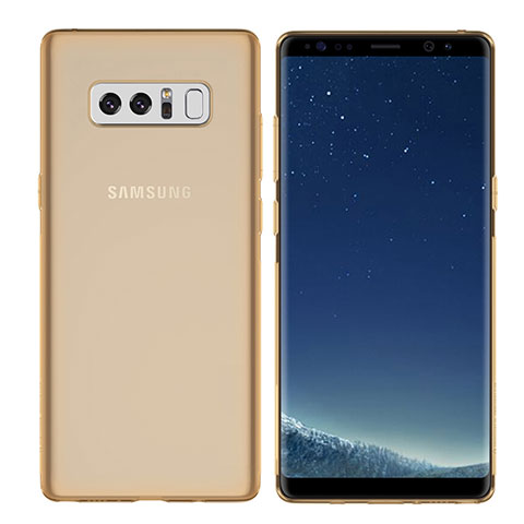 Funda Silicona Ultrafina Transparente H01 para Samsung Galaxy Note 8 Oro