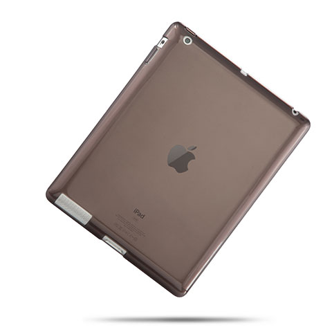 Funda Silicona Ultrafina Transparente para Apple iPad 2 Gris