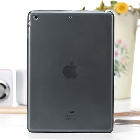 Funda Silicona Ultrafina Transparente para Apple iPad Air Gris