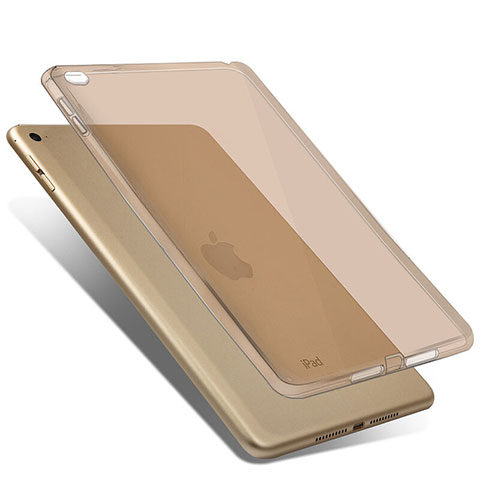 Funda Silicona Ultrafina Transparente para Apple iPad Mini 4 Oro