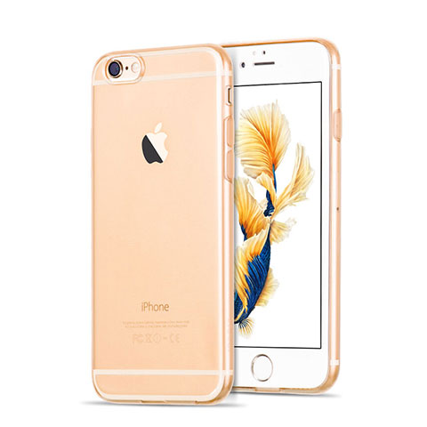Funda Silicona Ultrafina Transparente para Apple iPhone 6S Oro