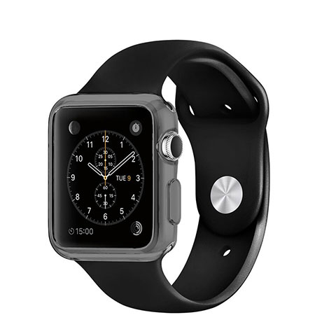 Funda Silicona Ultrafina Transparente para Apple iWatch 2 42mm Gris