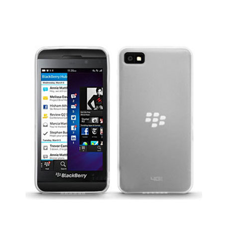 Funda Silicona Ultrafina Transparente para Blackberry Z10 Blanco