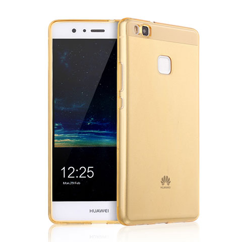 Funda Silicona Ultrafina Transparente para Huawei G9 Lite Oro