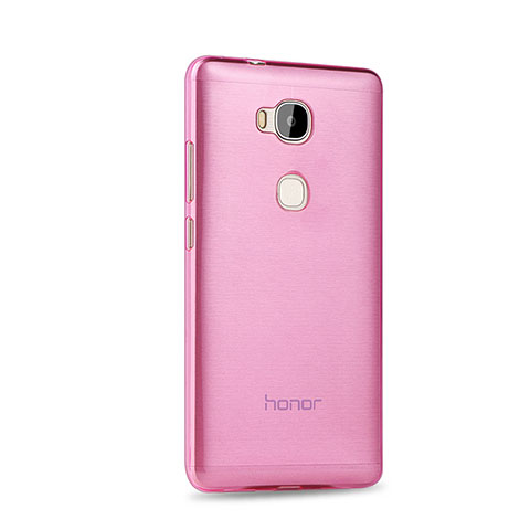 Funda Silicona Ultrafina Transparente para Huawei GR5 Rosa