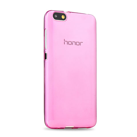 Funda Silicona Ultrafina Transparente para Huawei Honor 4X Rosa