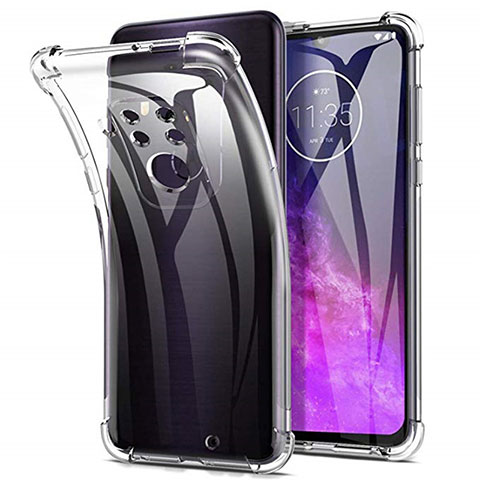 Funda Silicona Ultrafina Transparente para Motorola Moto One Zoom Claro