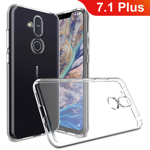 Funda Silicona Ultrafina Transparente para Nokia 7.1 Plus Claro