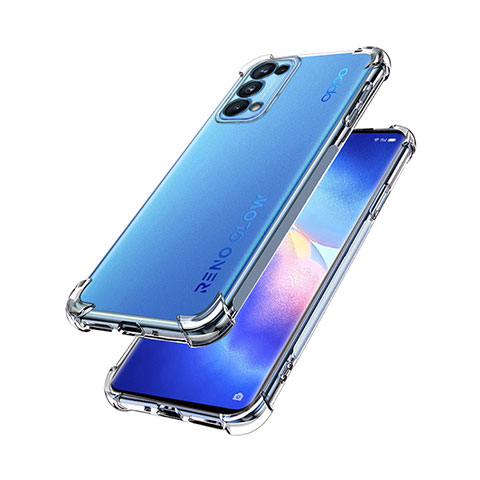 Funda Silicona Ultrafina Transparente para Oppo Reno5 Pro 5G Claro