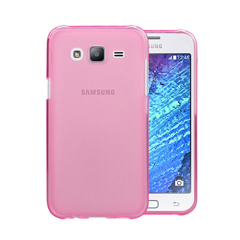 Funda Silicona Ultrafina Transparente para Samsung Galaxy J5 SM-J500F Rosa