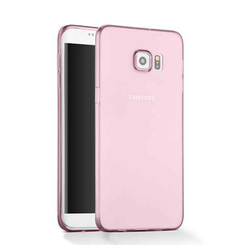 Funda Silicona Ultrafina Transparente para Samsung Galaxy S6 Edge SM-G925 Rosa