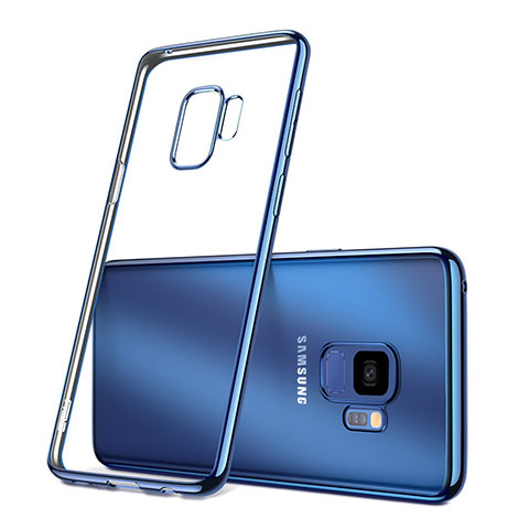 Funda Silicona Ultrafina Transparente para Samsung Galaxy S9 Azul