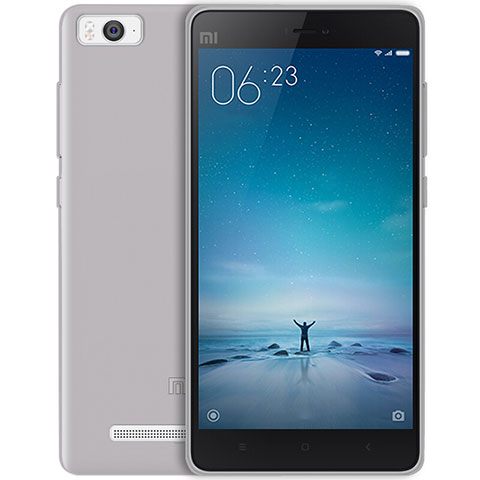 Funda Silicona Ultrafina Transparente para Xiaomi Mi 4i Gris