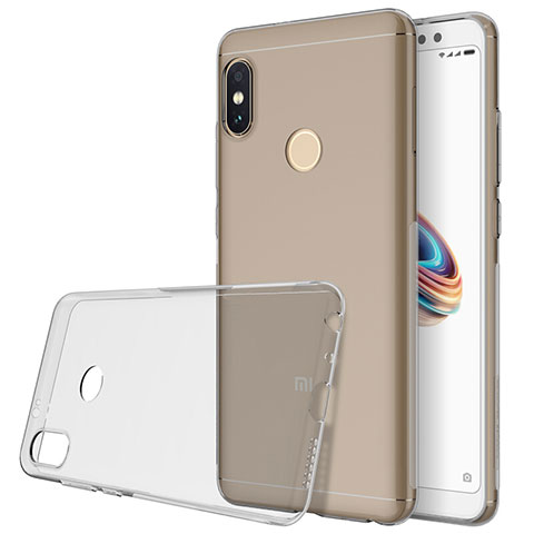 Funda Silicona Ultrafina Transparente para Xiaomi Redmi Note 5 Pro Gris