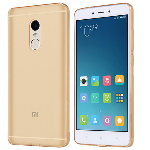 Funda Silicona Ultrafina Transparente Q02 para Xiaomi Redmi Note 4X High Edition Oro