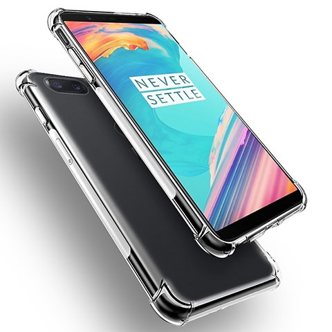 Funda Silicona Ultrafina Transparente T02 para OnePlus 5T A5010 Claro