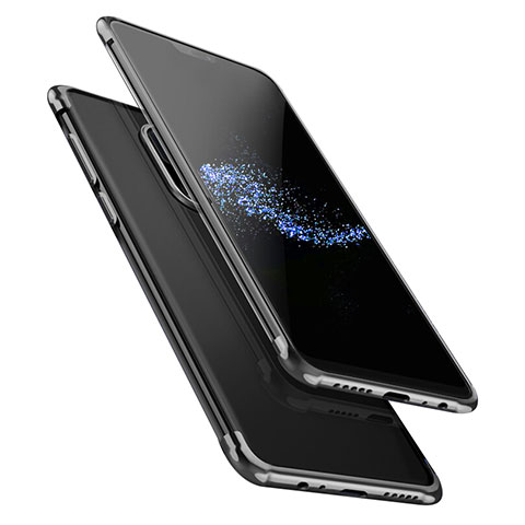 Funda Silicona Ultrafina Transparente T02 para OnePlus 6 Negro