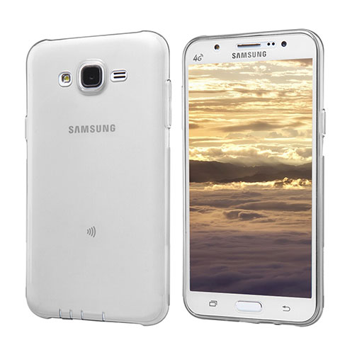 Funda Silicona Ultrafina Transparente T02 para Samsung Galaxy J5 SM-J500F Gris