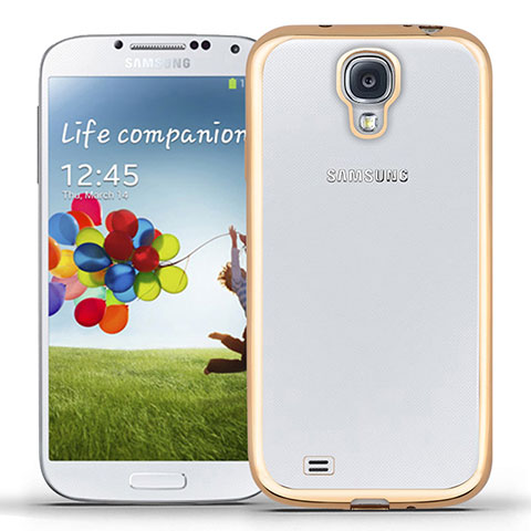 Funda Silicona Ultrafina Transparente T02 para Samsung Galaxy S4 IV Advance i9500 Oro