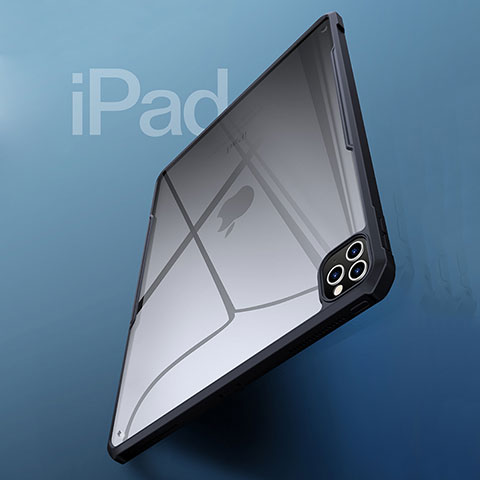 Funda Silicona Ultrafina Transparente T04 para Apple iPad Pro 12.9 (2020) Negro