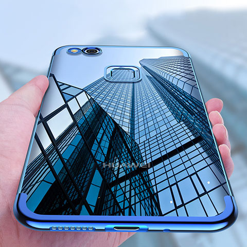 Funda Silicona Ultrafina Transparente T04 para Huawei Honor 8 Lite Azul