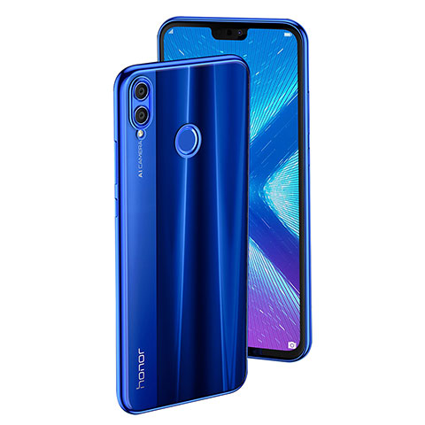 Funda Silicona Ultrafina Transparente T04 para Huawei Honor 8X Azul