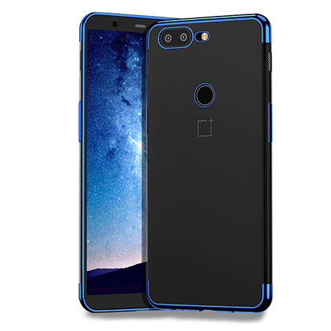 Funda Silicona Ultrafina Transparente T04 para OnePlus 5T A5010 Azul