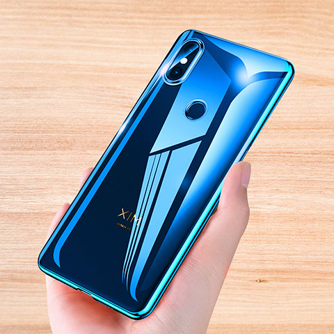 Funda Silicona Ultrafina Transparente T04 para Xiaomi Mi Mix 3 Azul