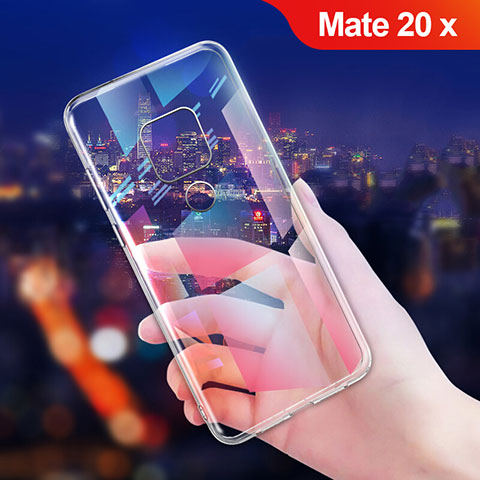 Funda Silicona Ultrafina Transparente T06 para Huawei Mate 20 X 5G Claro