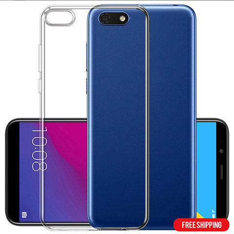 Funda Silicona Ultrafina Transparente T06 para Huawei Y5 Prime (2018) Claro