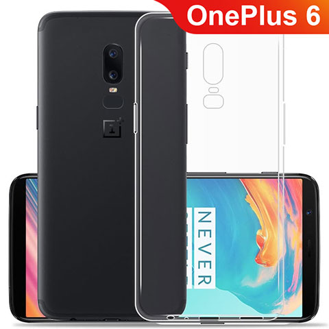 Funda Silicona Ultrafina Transparente T06 para OnePlus 6 Claro