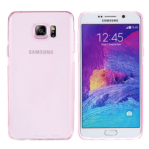 Funda Silicona Ultrafina Transparente T06 para Samsung Galaxy Note 5 N9200 N920 N920F Rosa