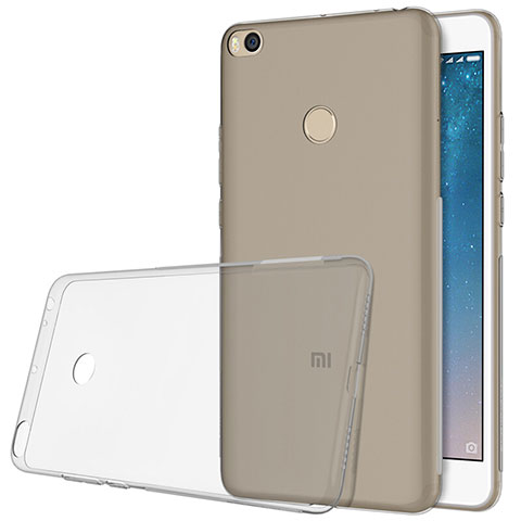 Funda Silicona Ultrafina Transparente T06 para Xiaomi Mi Max 2 Gris