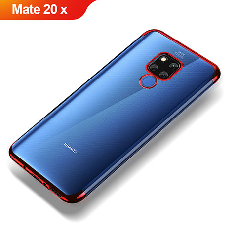 Funda Silicona Ultrafina Transparente T07 para Huawei Mate 20 X 5G Rojo