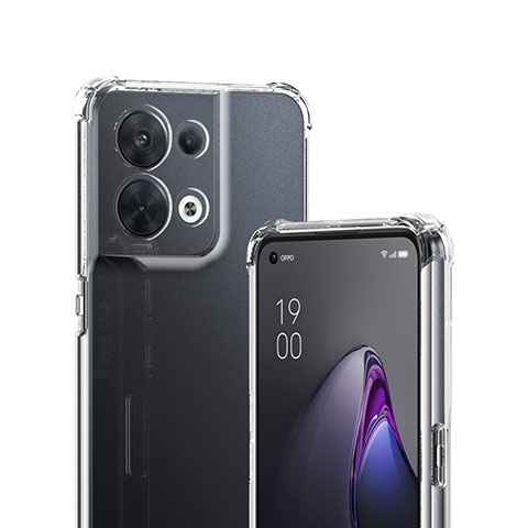 Funda Silicona Ultrafina Transparente T07 para Oppo Reno9 Pro+ Plus 5G Claro