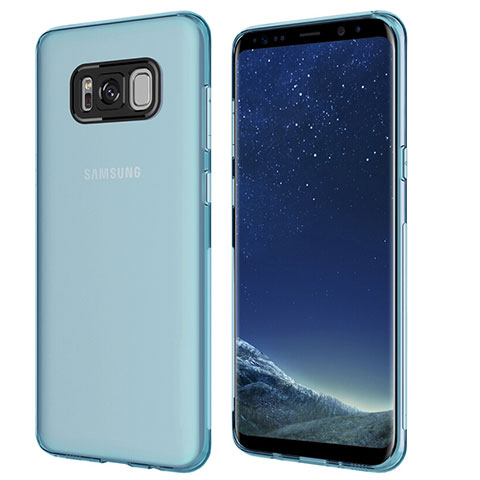 Funda Silicona Ultrafina Transparente T15 para Samsung Galaxy S8 Plus Azul