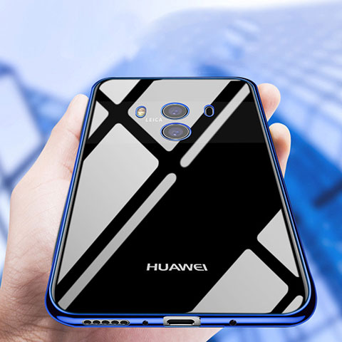 Funda Silicona Ultrafina Transparente T19 para Huawei Mate 10 Azul