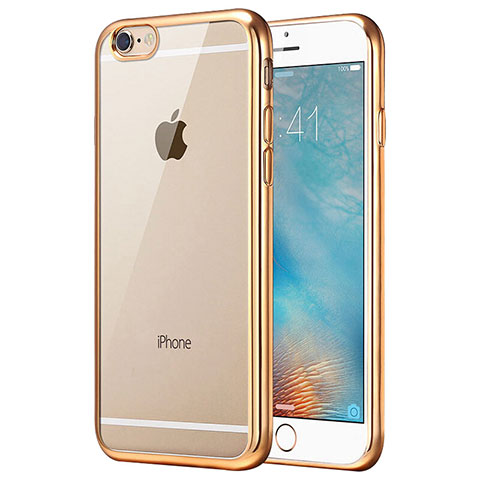 Funda Silicona Ultrafina Transparente T21 para Apple iPhone SE3 ((2022)) Oro