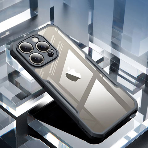 Funda Silicona Ultrafina Transparente XD1 para Apple iPhone 14 Pro Max Negro