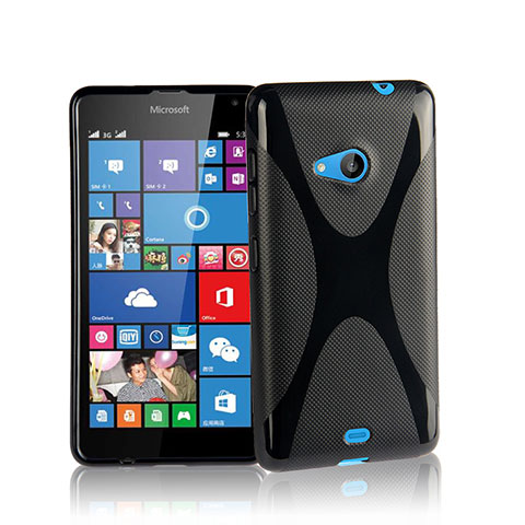Funda Silicona X-Line para Microsoft Lumia 535 Negro
