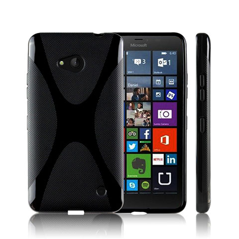 Funda Silicona X-Line para Microsoft Lumia 640 Negro