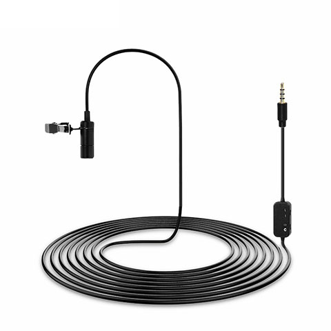 Mini Microfono Estereo de 3.5 mm K07 Negro