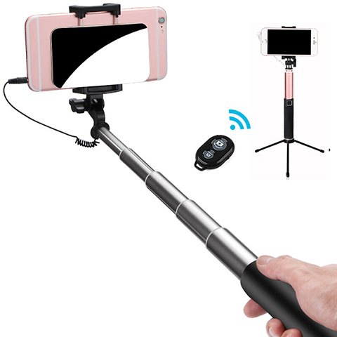 Palo Selfie Stick Bluetooth Disparador Remoto Extensible Universal S15 Negro