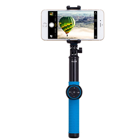 Palo Selfie Stick Tripode Bluetooth Disparador Remoto Extensible Universal T21 Azul